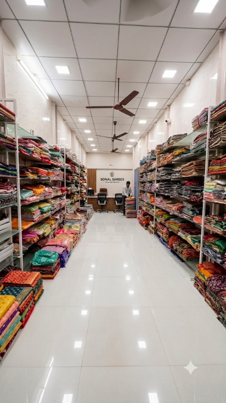 Sonal Saree Centre wholesale warehouse